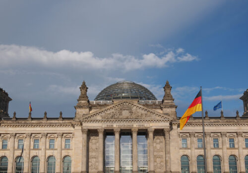 Reichstag houses of parliament in Berlin, Germany